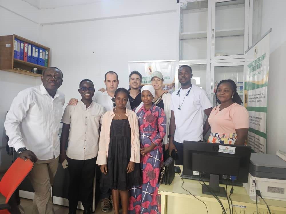 Development Frontiers staff photographed with visiting international partners